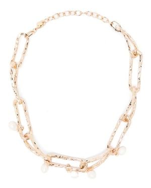 Twinset Collar Forjado Con Detalle De Perlas - Blanco