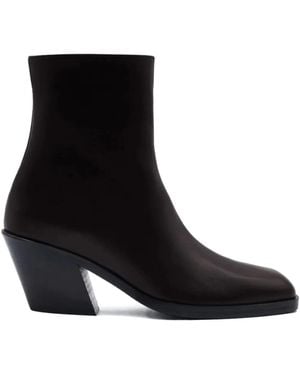 Gia Borghini Tayl Block-Heel Ankle Boots - Black