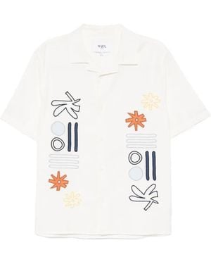 Wax London グラフィック シャツ - ホワイト