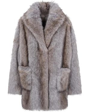 BB COUTURE Brigitte Faux-Fur Coat - Gray