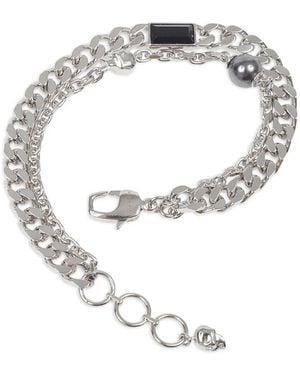 McQueen Skull-Charm Chain Bracelet - Metallic