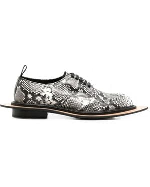 Comme des Garçons X Kids Love Gaite Snakeskin-Effect Derby Shoes - White