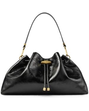 Jimmy Choo Chinch Leather Shoulder Bag - Black