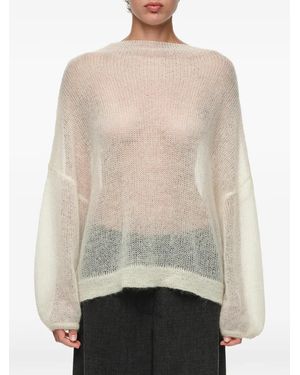 Bimba Y Lola Pullover Aus Elfenbeinfarbenem Mohär - Natur