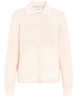 Barrie Shirt Embossed Knitwear - White
