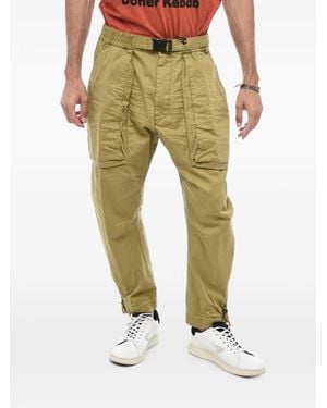 DSquared² Multi-Pocketed Belted Cargo Pants - Yellow