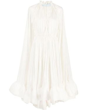 Lanvin Cape-Design Midi-Dress - White