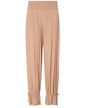 Liu Jo Wide-Leg Pants With Drawstring - White