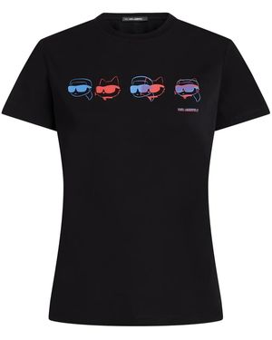 KARL LAGERFELD Printed T-Shirt - Black