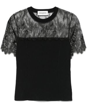Sonia Rykiel Lace T-Shirt - Black