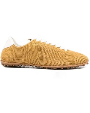 Palomitas By Paloma Barcelo' Hester Woven Lace-Up Trainers - Natural