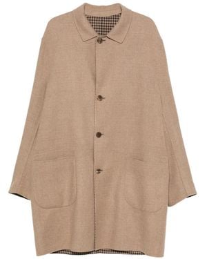 Corneliani Virgin Wool Coat - Natural