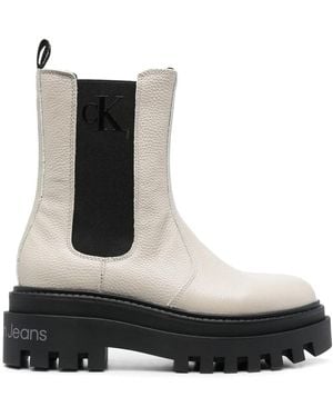 Calvin Klein Stivali Chelsea Con Plateau - Nero