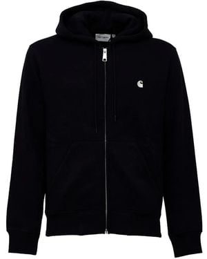 Carhartt Mack Logo-Embroidered Zip-Up Hoodie - Black