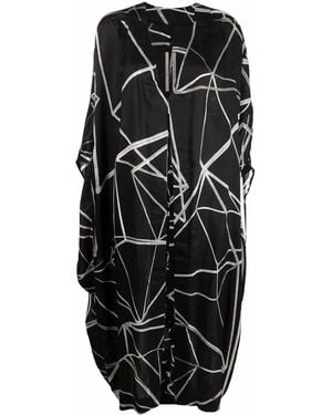 Rick Owens Cappotto Con Cappuccio - Nero