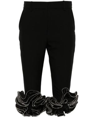 Coperni Zip-Detail Ruffled Trousers - Black