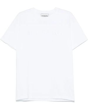 Iceberg Logo-Embroidered T-Shirt - White