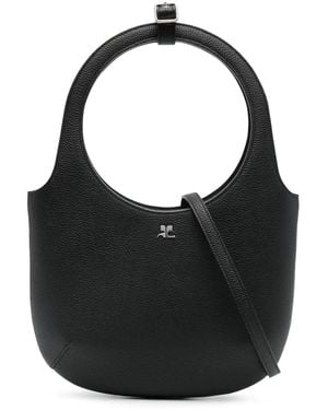 Courreges Holy レザー ハンドバッグ - ブラック