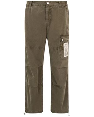 Moschino Logo-Patch Cargo Trousers - Grey