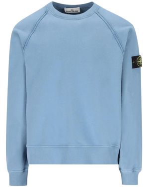 Stone Island Raglan Sleeve Patch Sweater - Blue