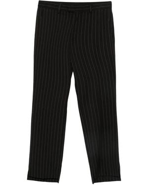 Notrainproof Pantalones de vestir a rayas diplomáticas - Negro