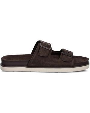 GANT Double-Buckle Suede Sandals - Brown