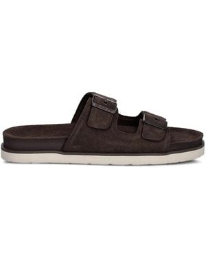 GANT ダブルバックル スエードサンダル - ブラウン