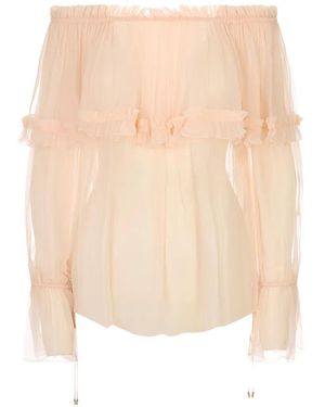Chloé Blusa Con Hombros Descubiertos - Blanco