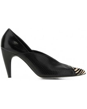 Isabel Marant Luza Zebra-Print Pumps - Black