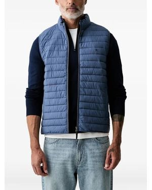 Hackett Quilted Zip-Detail Gilet - Blue