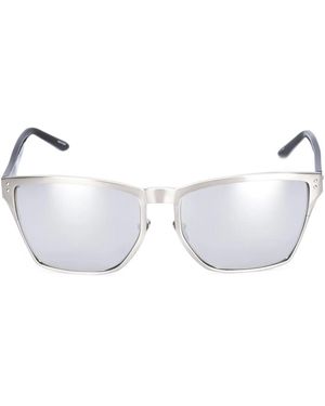 Linda Farrow Square Frame Sunglasses - Metallic