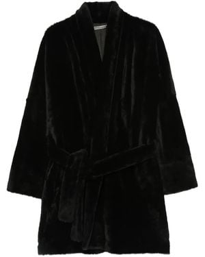 Nour Hammour Raquel Belted Coat - Black