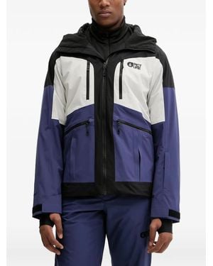 Picture Hooded Zip-Fastening Ski Jacket - Blue