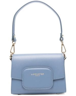 Lancaster Mini Logo-Print Leather Tote Bag - Blue
