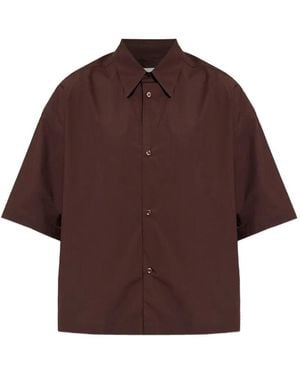 Studio Nicholson Poplin Short-Sleeved Shirt - Brown