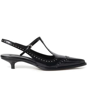 Miu Miu 35Mm Slingback Court Shoes - Black