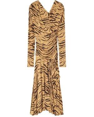 chinese dress ladies Kamika Tiger Print Satin Wrap Maxi Dress  style-heaven