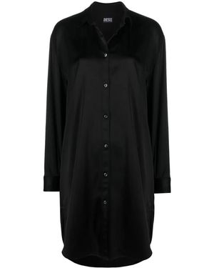 DIESEL Logo Shirt Dress - Black