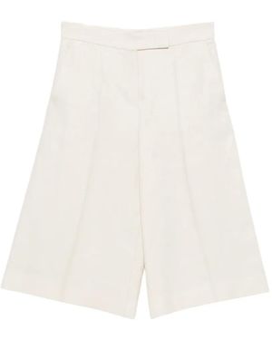 Max Mara Mxmkaki Pressed-Crease Pocket Shorts - White