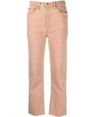 RE/DONE '70S Ultra High Cropped Jeans - Natural