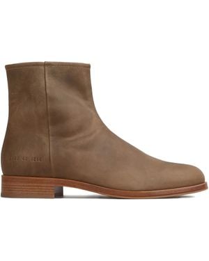 Common Projects Waxed Suede Side-Zip Boots - Brown