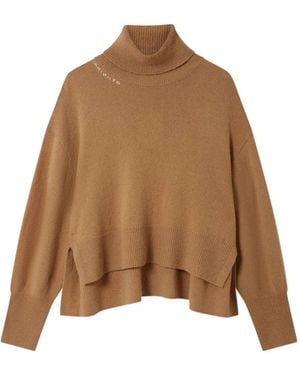 Axel Arigato Turtleneck Split-Hem Jumper - Brown