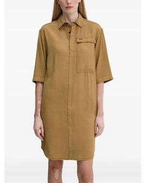 G-Star Pocket Collared Mini Dress - Natural
