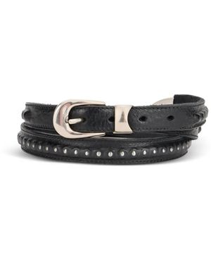 Our Legacy Studded Leather Belt - Black
