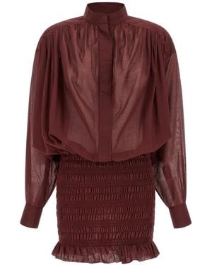 ANDAMANE Rania Ruffled Mini Dress - Red