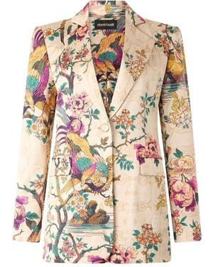 Roberto Cavalli Floral-Print Jacket - Multicolour