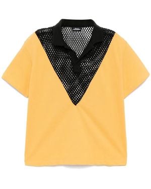 OLLY SHINDER Polo Ibrida Con Dettagli - Giallo