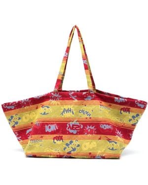 Bless Tote Bag mit Jacquardmuster - Weiß