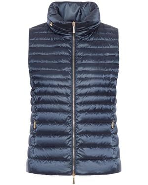 Moorer Quilted-Design Gilet - Blue