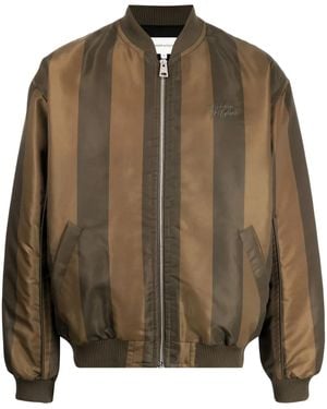 Maison Kitsuné Striped Bomber Jacket - Brown